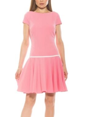 Alexia Admor Aoife Boatneck Fit And Flare Dress new medium